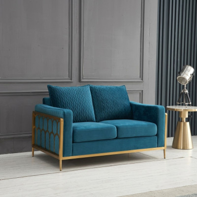 Sofá de 2 plazas diseño de sofá tapizado moderno 100% textil tejido moderno