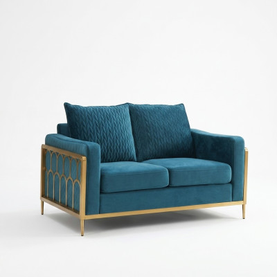 Sofá de 2 plazas diseño de sofá tapizado moderno 100% textil tejido moderno