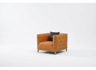 Sofá diseño sillón asiento cuero salón decoración club tapizado lujo orejas