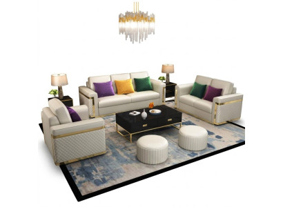 Conjunto de sofás de 3 + 1 plazas Sofás Sofá Tapicería Conjunto Sofás Clásicos.