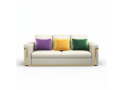 Conjunto completo de sofá de 3 2 1 plazas, diseño 3 piezas. Sofá de cuero.