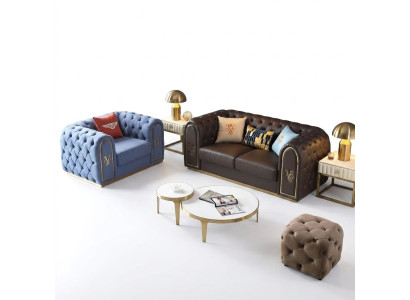 Sofá 3+1 plazas Conjunto clásico de sofás de salón Sofá Sofás Acolchados