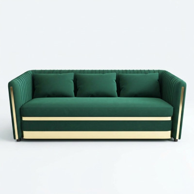 Sofá de diseño de tres plazas, sofá acolchado para sala de estar, muebles de sala de estar modernos.