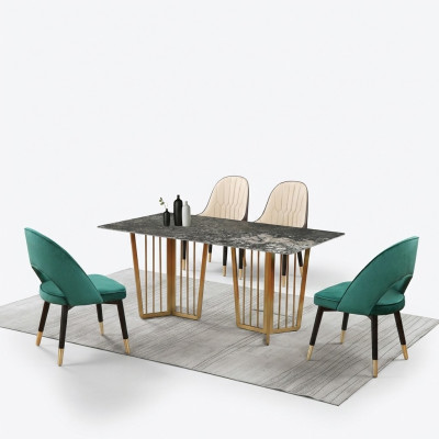 Mesa de comedor de diseño para sala de estar, comedor, mesa de diseño de 180x90cm.