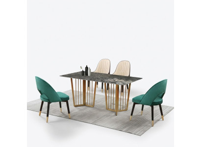 Mesa de comedor de diseño para sala de estar, comedor, mesa de diseño de 180x90cm.