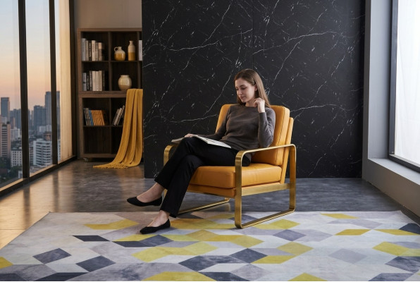 Sillón Club, diseño Lounge, silla con respaldo acolchado, sofá de una plaza, nuevo para televisión.