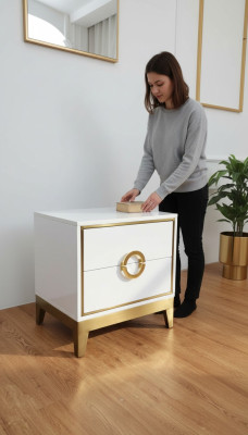 Mesita de noche consola auxiliar mesa de dormitorio consolas de noche de madera.