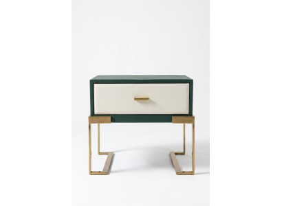 Diseño de consola de mesa de noche decorativa de metal brillante para mesas y consolas de dormitorio.