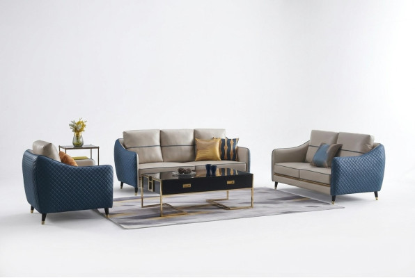 Sofá de esquina conjunto de sofás tapizados 3+2+1 mesa de centro mesa auxiliar