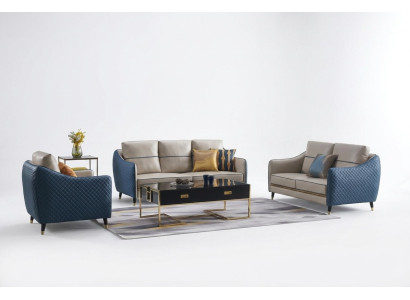 Sofá de esquina conjunto de sofás tapizados 3+2+1 mesa de centro mesa auxiliar