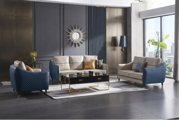 Sofá conjunto de 3+1 plazas diseño decorativo Sofás Acolchados Sofás Relax de Cuero