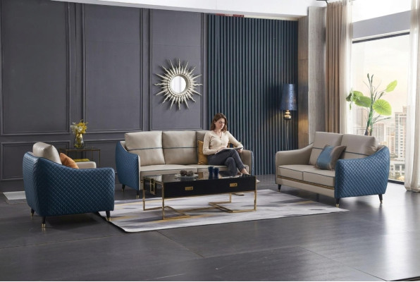 Sofá de 2 plazas Sofá de diseño Sofás Tapizados Sofás de tela Relax Asientos modernos