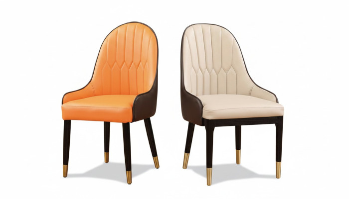 Silla de lujo de diseñador tapizada, silla con respaldo, sillas 1x butaca sala de estar comedor.