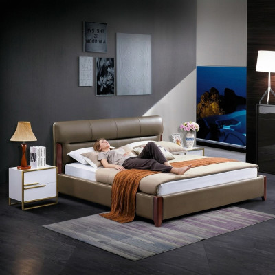 Cama moderna cama doble cama matrimonial diseño camas de lujo estilo moderno