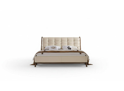 Cama Chesterfield Muebles Dormitorio Cama doble de lujo 180x200 Cuero Nuevo