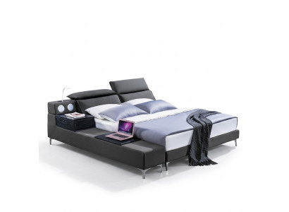 Diseño cama doble cama de cuero camas cama tapizada cuero dormitorio matrimonio 180x200.