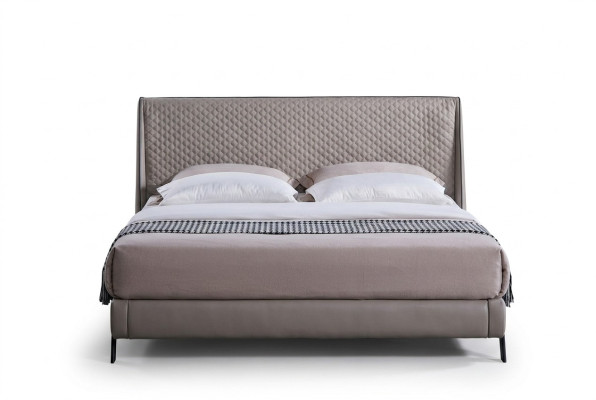 Cama de lujo para dormitorio con diseño de cabecero acolchado 180x200, nuevas camas dobles de hotel en tela.
