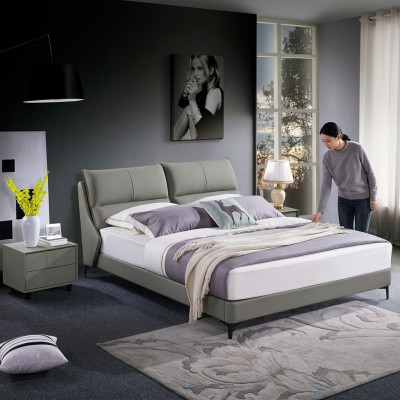 Muebles de dormitorio de lujo cama 2x juego de mesitas de noche Hotel Muebles 3 piezas. Tapizado