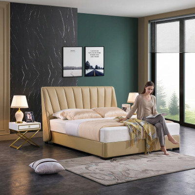 Cama doble dormitorio camas muebles de lujo cama doble decoración de hotel