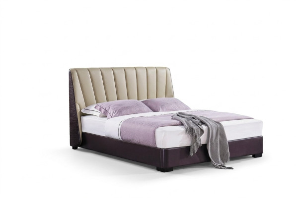 Cama Cama tapizada Diseño de dormitorio de lujo Camas Textil Madera Estructura de cama Nueva