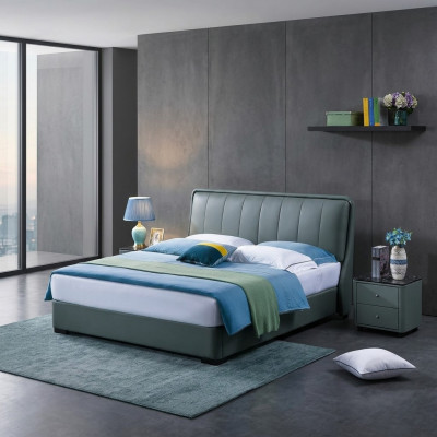 Diseño cama doble cama de cuero camas cama cuero tapizado dormitorio boda. 180x200
