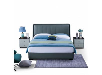 Diseño cama doble cama de cuero camas cama cuero tapizado dormitorio boda. 180x200