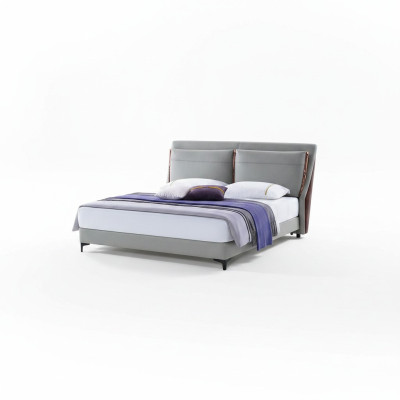 Cama de madera Cama Cama doble Muebles de lujo Dormitorio Hotel 180x200cm Camas Cuero