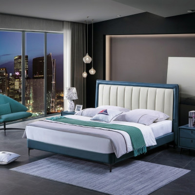 Grupo de dormitorio cama muebles de lujo camas mesitas de noche conjunto de 3 piezas.
