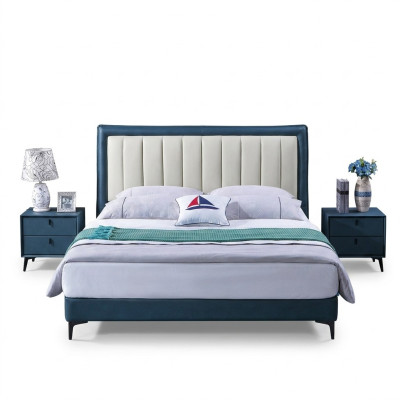 Grupo de dormitorio cama muebles de lujo camas mesitas de noche conjunto de 3 piezas.
