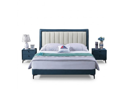 Grupo de dormitorio cama muebles de lujo camas mesitas de noche conjunto de 3 piezas.