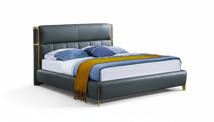 Diseño de cama acolchada de lujo para habitaciones matrimoniales de hotel textiles.