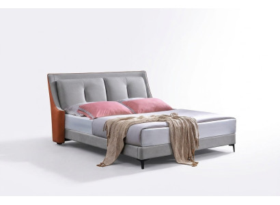 Cama clásica Cama doble Camas Madera Gris Estilo Madera real Dormitorio Nuevo