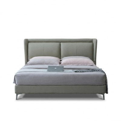 Diseño de cama de lujo acolchado, camas dobles de diseño, habitación de hotel para dormir, textil