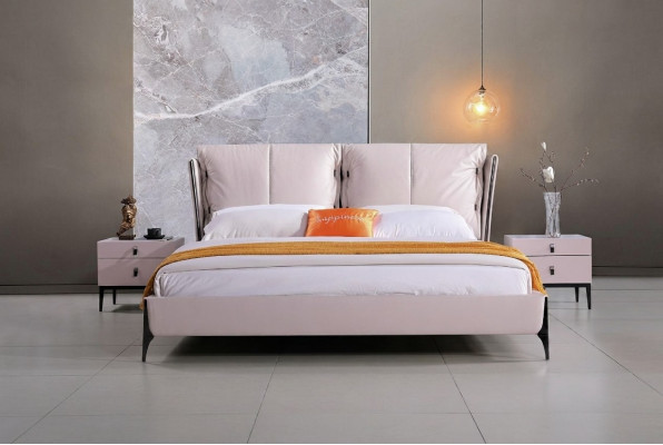 Moderno diseño hotel cama xxl camas de lujo doble cuero cuero artificial