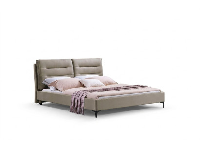 Muebles Camas Cama doble Dormitorio Lujo Cama doble Beige Hotel Mobiliario