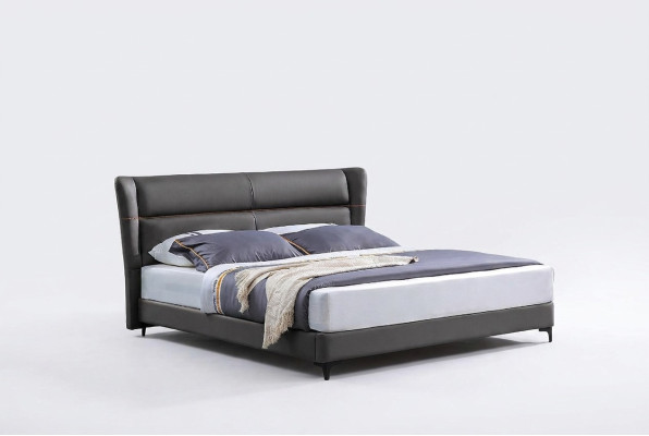 Cama de lujo cama de cuero cama tapizada cajón de cama dormitorio matrimonial cama doble.
