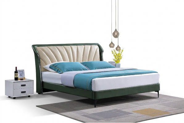 Estructura de cama de tela Muebles de lujo Camas modernas Textil Cama Diseño de dormitorio Nuevo