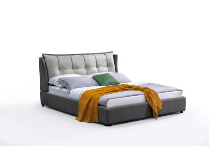 Diseño de cama de cuero doble de lujo para matrimonio en hotel moderno habitación de camas.