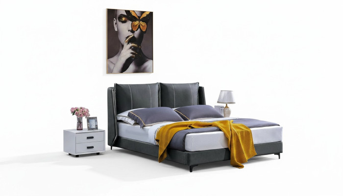 Cama doble dormitorio camas de lujo cama doble beige hotel mobiliario