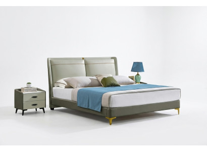 Cama doble de lujo Muebles de dormitorio Cama doble beige Hotel