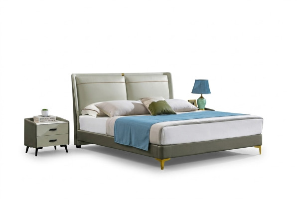 Diseño de muebles de dormitorio de lujo Cama tapizada Matrimonio Camas Cama doble