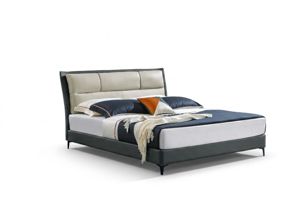 Cama de diseño Marco de cama de hotel de metal Camas dobles Dormitorio de madera