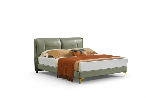 Cama tapizada de diseñador Cama Camas Tela Madera Decoración Lujo Cama doble Cama matrimonial