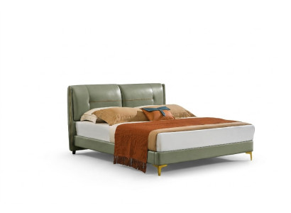 Cama tapizada de diseñador Cama Camas Tela Madera Decoración Lujo Cama doble Cama matrimonial