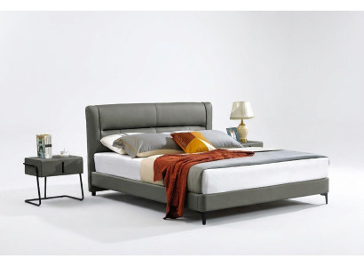Dormitorio cama de cuero Juego completo de cama de 3 piezas Juegos de hotelería con mesitas de noche.