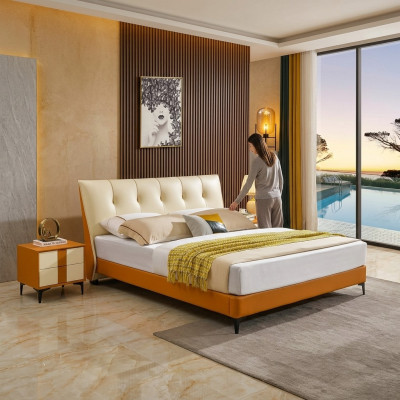 Cama tapizada diseño lujo doble hotel decoración camas lujo hotel 180x200