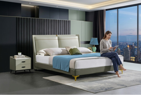 Cama tapizada de diseñador Cama Camas Cama doble Cama matrimonial Cama de diseñador NUEVA
