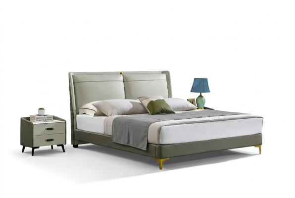 Dormitorio Juego de 3 piezas Cama 2x Mesita de noche Consola Camas Dobles Hotel