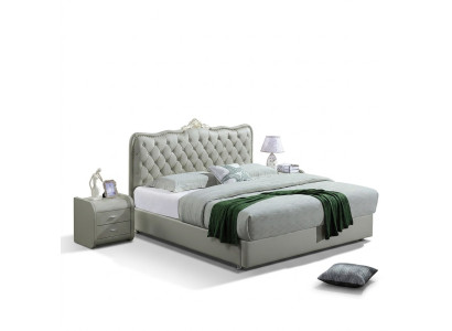 Cama doble dormitorio camas muebles de lujo cama doble Chesterfield estilo barroco.