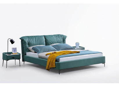 Dormitorio Cama Mesitas de noche Juego de 3 piezas Diseño Camas de lujo Madera